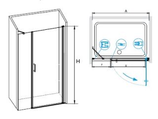 Душевая дверь RGW LE-08 1100х1950